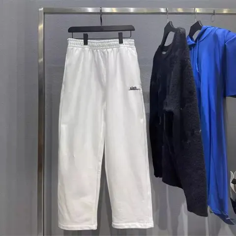 White Alen Embroidered Sweatpants