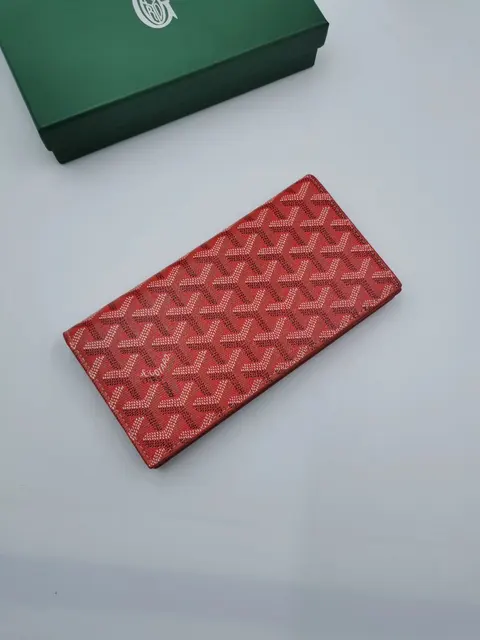 Goyard Red Monogram Long Wallet