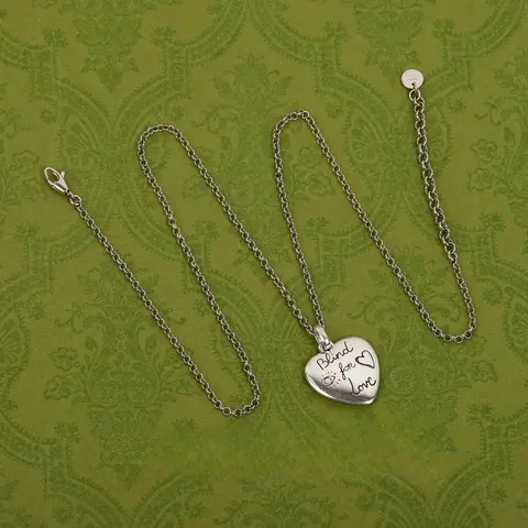 Blind for Love Heart Pendant Necklace
