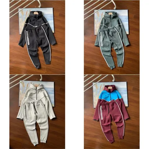 Colorful Hooded Tracksuit Set