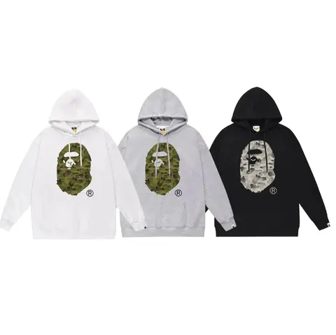 A Bathing Ape Camo Logo Hoodies