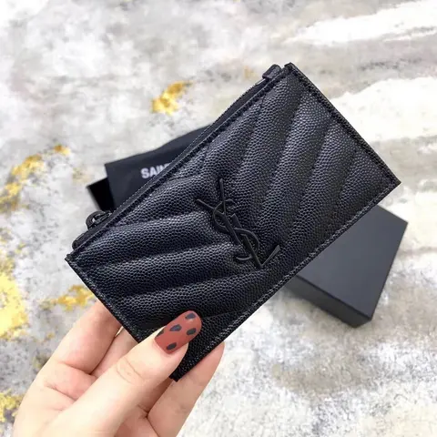 Saint Laurent Monogram Quilted Card Holder