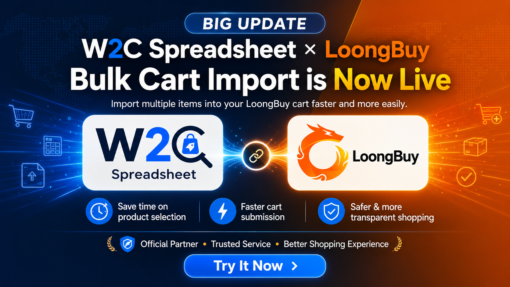 Big Update: W2C Spreadsheet Now Supports LoongBuy Bulk Cart Import!