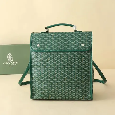 Goyard Green Monogram Backpack