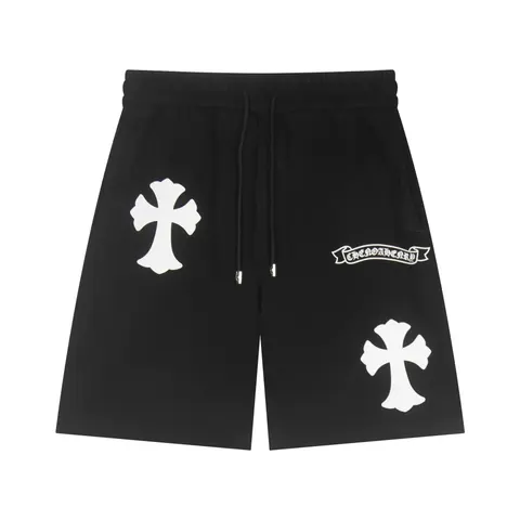 Chrome Hearts Black Cross Logo Shorts