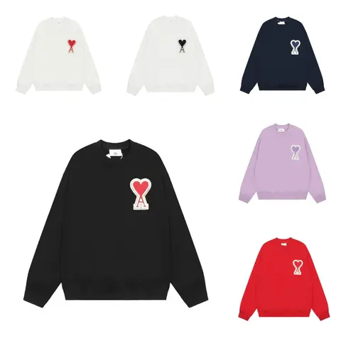 Ami Paris Heart Logo Crewneck Sweatshirt Collection