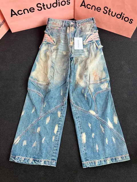Acne Studios Distressed Wide-Leg Jeans