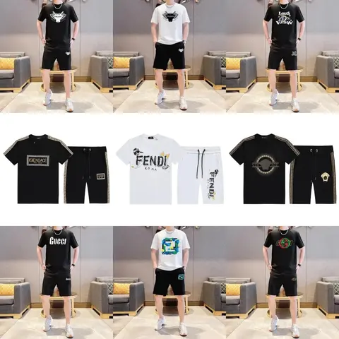 Luxury Brand Inspired Men's T-Shirt and Shorts Sets