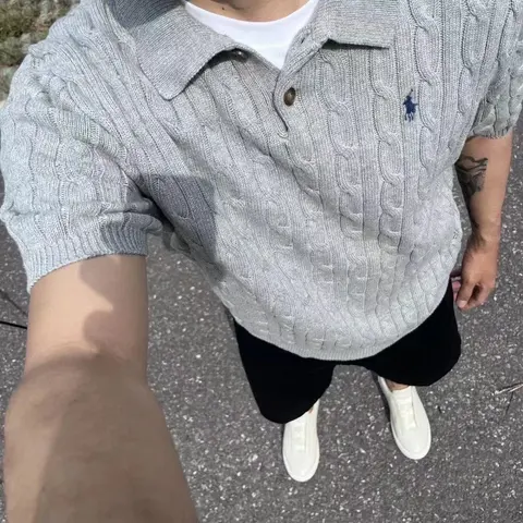 Ralph Lauren Cable Knit Polo Shirt