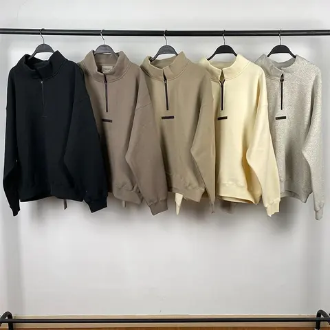 Fear of God Essentials Mockneck Half-Zip Hoodie
