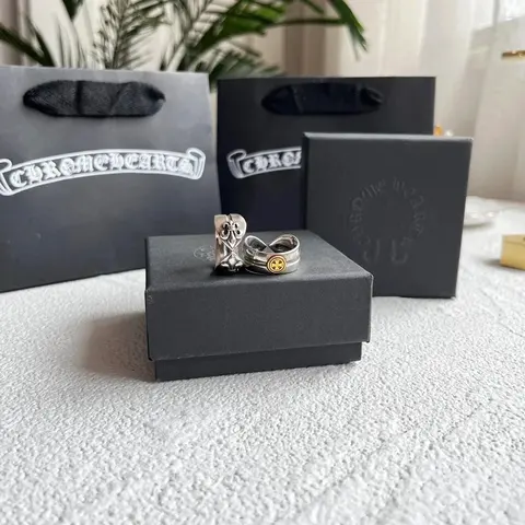 Chrome Hearts Silver Rings Set