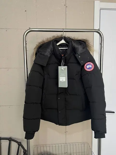 Canada Goose Black Puffer Jacket with Fur Hood