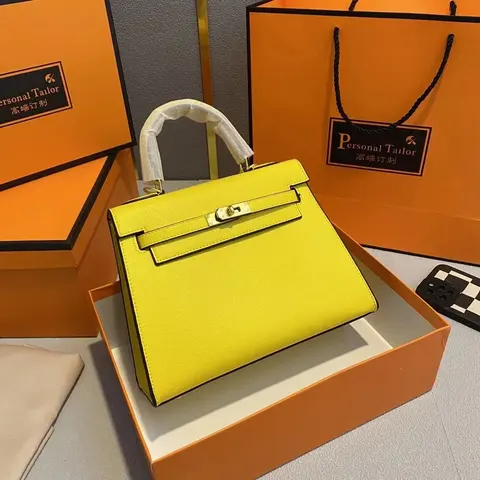Personal Tailor Yellow Leather Handbag