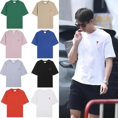 Minimalist Embroidered Heart T-Shirt Collection
