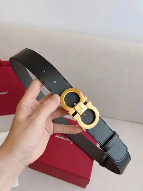 Salvatore Ferragamo Gancini Leather Belt