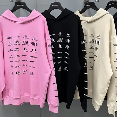 Balenciaga Logo Print Hoodie