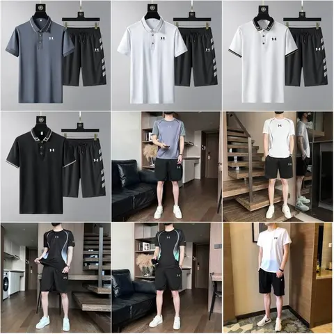 Under Armour Men's Athletic Polo Shirt and Shorts Sets