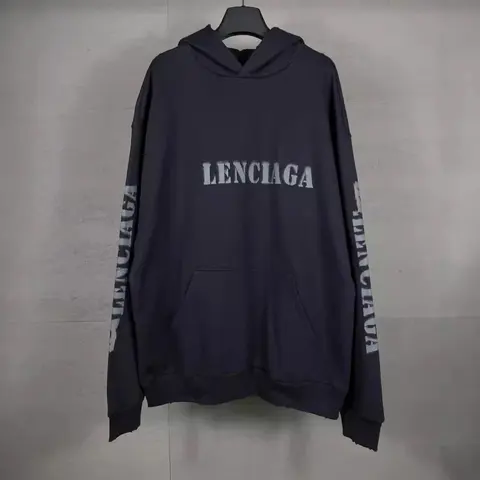 Balenciaga Logo Print Hoodie