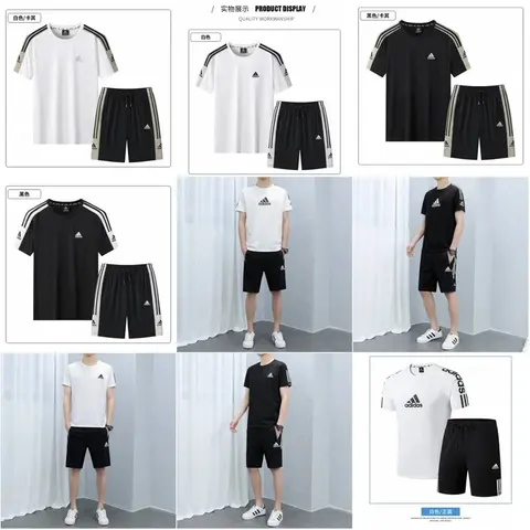 Adidas Men's Sportswear Set - T-Shirt and Shorts
