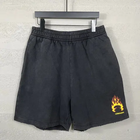 Balenciaga Flame Logo Sweat Shorts