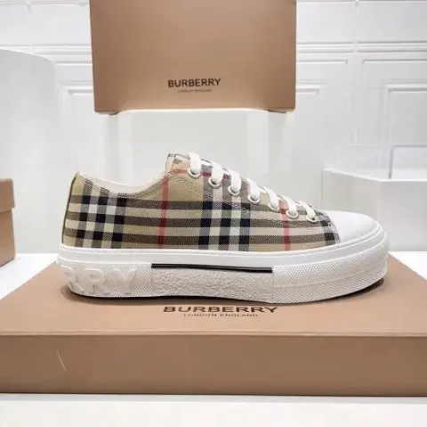 Burberry Check Canvas Low-Top Sneakers