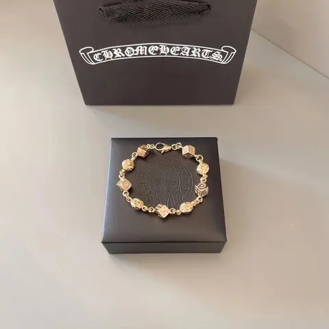 Chrome Hearts Gold Charm Bracelet