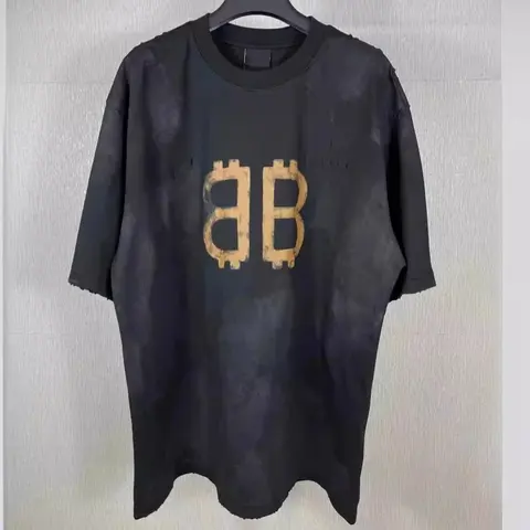 Balenciaga Crypto Oversized T-Shirt Black Faded