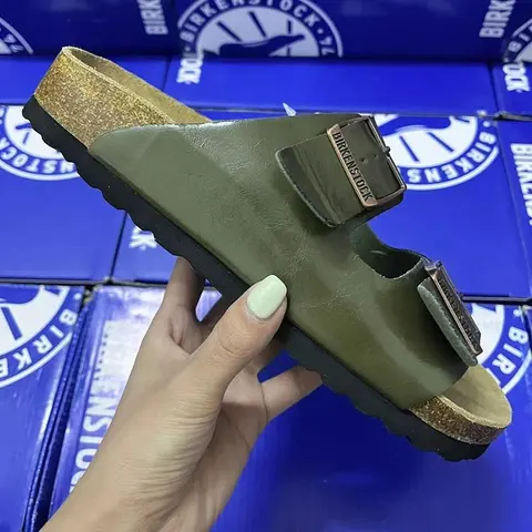 Birkenstock Arizona Sandal in Olive Green