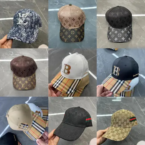 Luxury Brand Caps Collection - Louis Vuitton, Burberry, Gucci