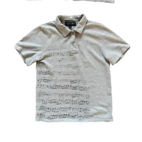 bloom polo Music Notes Print Polo Shirt