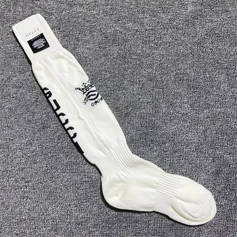 Gucci White Logo Knee-High Socks