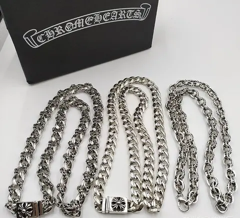 Chrome Hearts Silver Chain Necklaces