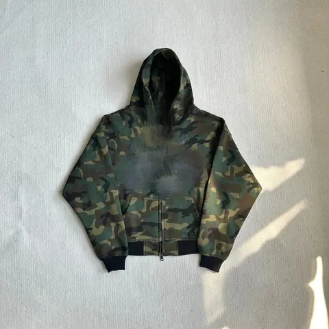 Camouflage Zip-Up Hoodie