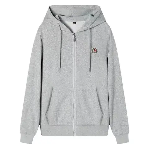 Moncler Grey Zip-Up Hoodie