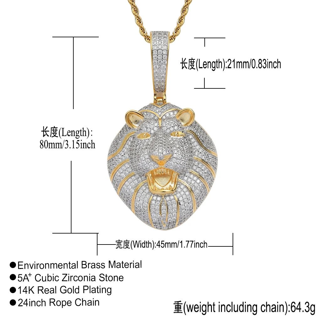 狮子双色+3mm*60cm不锈钢麻花链