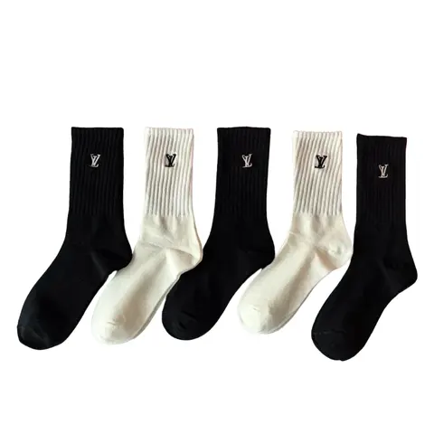 Louis Vuitton Monogram Logo Socks Set