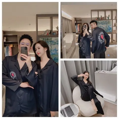 The Rolling Stones Satin Couple Pajama Set