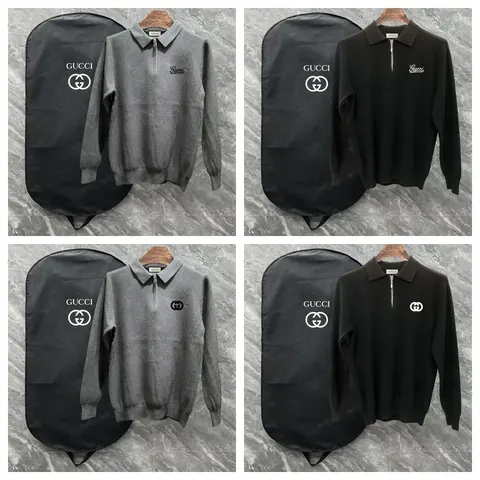 Gucci Half-Zip Knit Sweaters Collection