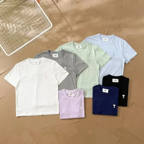 AMI Paris Heart Embroidered T-Shirt Collection