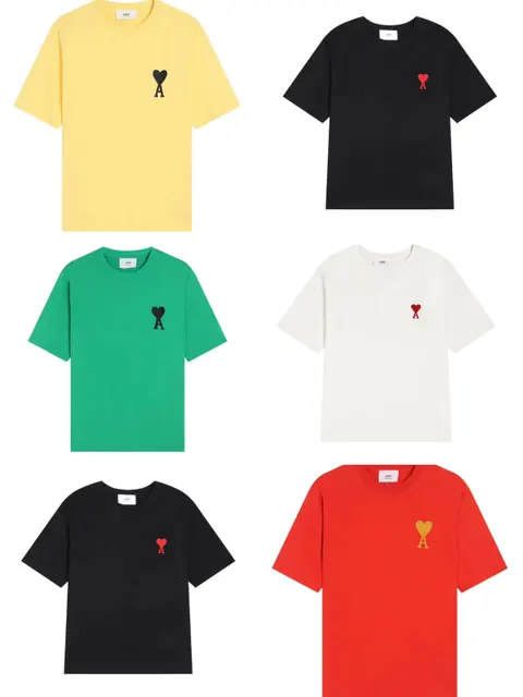AMI Paris Heart Logo T-Shirts Collection