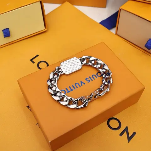 Louis Vuitton Silver Chain Bracelet