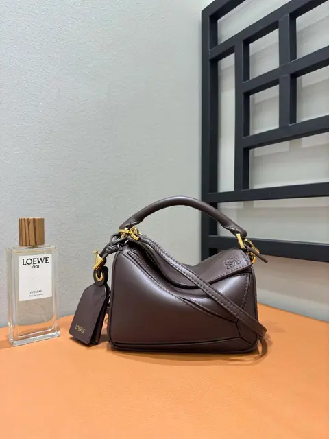 Loewe Puzzle Bag in Brown Leather