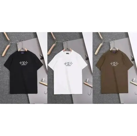 Minimalist Logo T-Shirt Collection in Black, White, and Brown