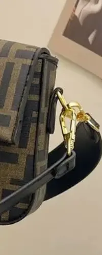 Fendi Baguette Handbag with FF Logo Print