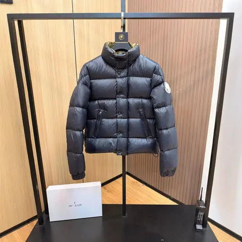 Moncler Navy Blue Quilted Down Jacket