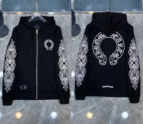 Chrome Hearts Black Zip-Up Hoodie
