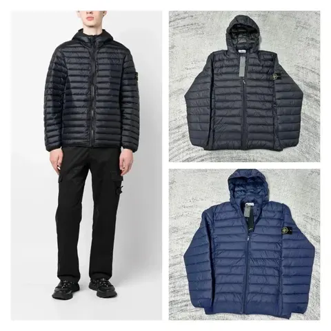 Stone Island Quilted Down Hooded Jacket