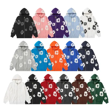 Stussy Floral Print Zip-Up Hoodies Collection