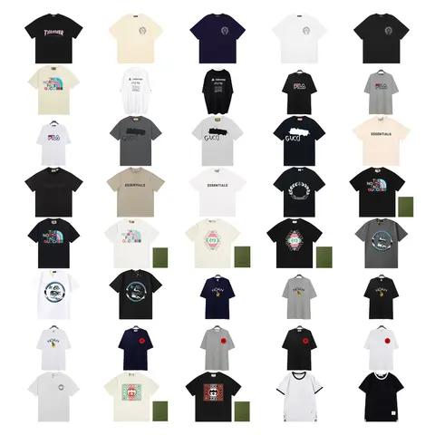 Fashion T-Shirt Collection Featuring Supreme, Gucci, The North Face, Fila, Essentials, and Collaborative Designs