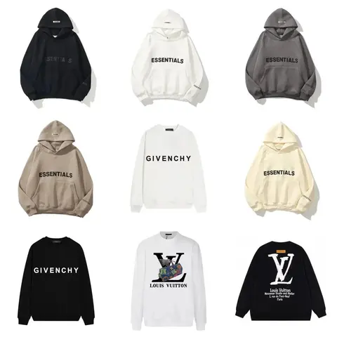 Essentials, Givenchy, and Louis Vuitton Hoodies and Sweatshirts Collection